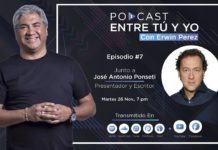 Erwin Pérez entrevista al presentador español José Antonio Ponseti