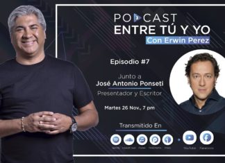 Erwin Pérez entrevista al presentador español José Antonio Ponseti